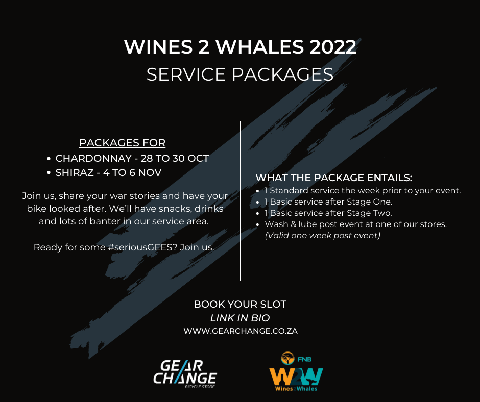 Wines2Whales Service Packages from the Gear Change